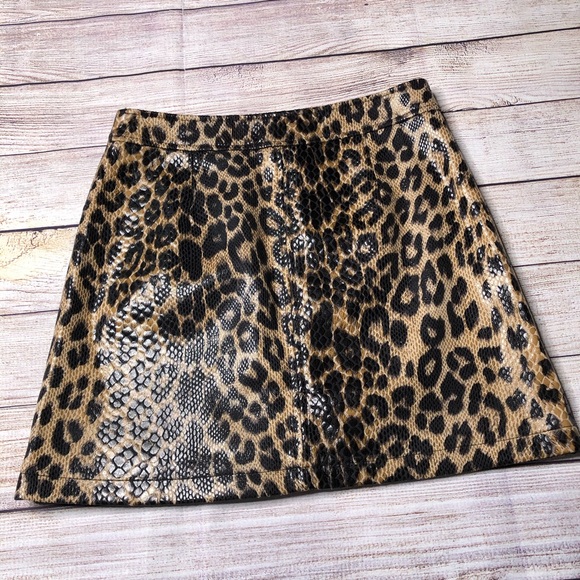Herr Bottari small leopard print snakeskin texture mini skirt - Picture 6 of 6